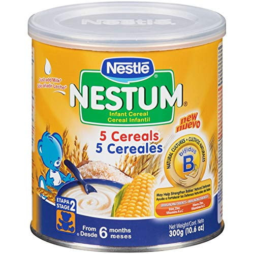 Nestle Nestum Infant Cereal, 5 Cereals, 10.6 Oz (pack Of 6)