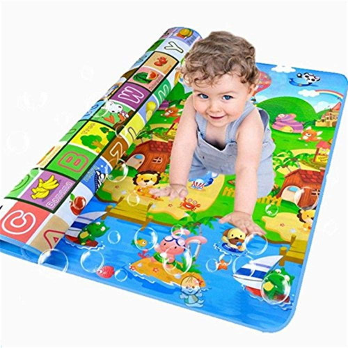 Jkerther Baby Play Mat,baby Care Foam Floor Reversible Kids Crawling Mat For Playing, Waterproof Play Game Mat For Infants Babies And Toddlers
