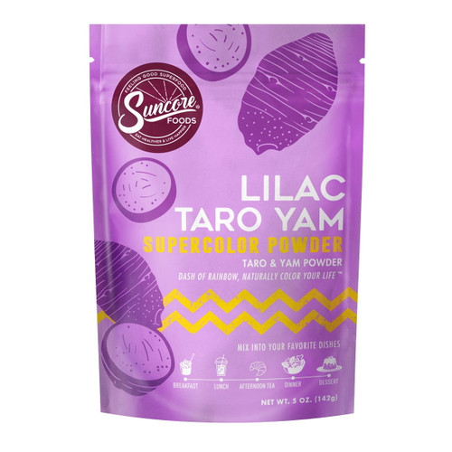 Suncore Foods Gluten-free Lilac Taro Yam Supercolor Powder, 5oz, Purple Food Coloring Powder