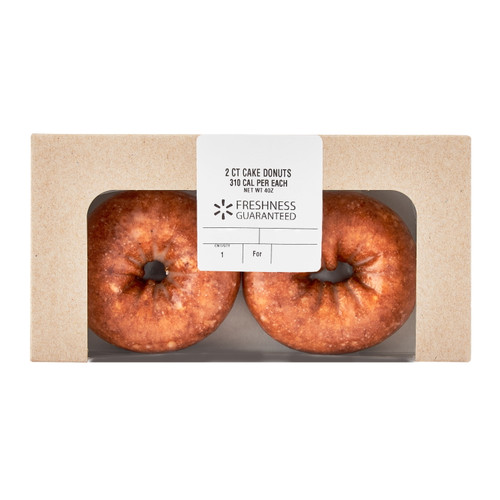 Freshness Guaranteed Vanilla Glazed Cake Donuts, 2 Count