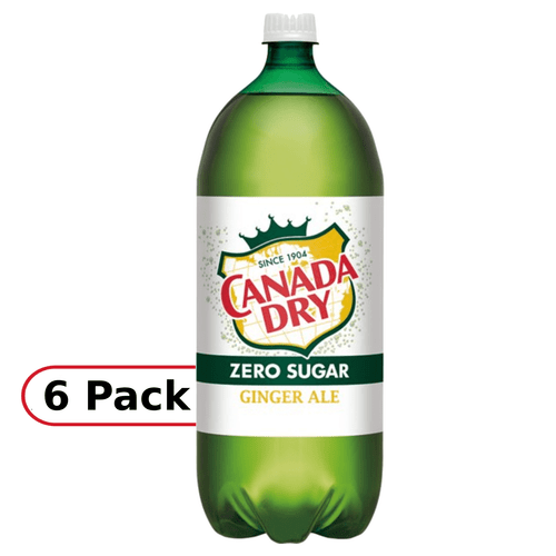 Canada Dry Diet Ginger Ale, 2 Liter, 6 Pack