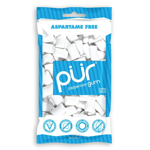 (12 Pack) Pur Peppermint Gum, 55 Count