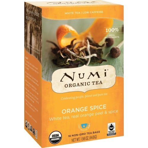 Numi, Num10240, Orange Spice Organic White Tea, 16 / Box