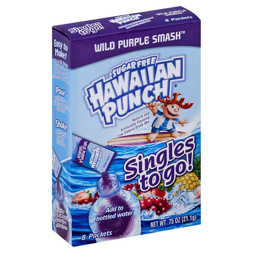 Hawaiian Punch Sugar Free Wild Purple Smash Powder Drink Mix, 0.75 Oz [pack Of 12]