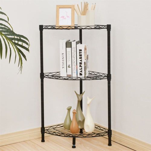 Storage Shelves For Garage, Segmart Shelving Units And Storage Cart, 3 Tier Shelf Storage Racks And Shelving, Heavy-duty Wire Shelf Metal Shelves For Storage Kitchen Bathroom Garage, Black, H1659