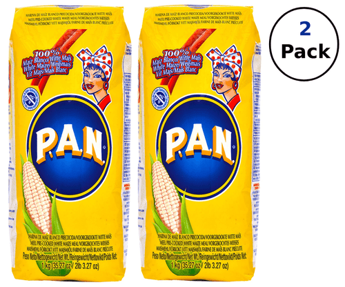 P.a.n. - Precooked White Corn Meal (harina Pan) - 35 Oz. - 2 Pack