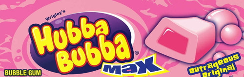 Wrigley's Hubba Bubba Max Outrageous Original Bubble Gum, 5 Pieces