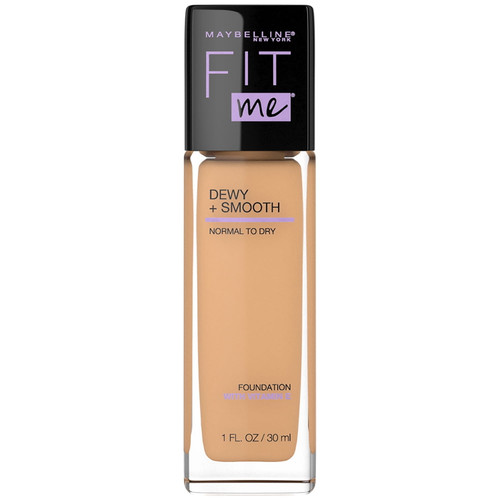 Maybelline Fit Me Dewy + Smooth Liquid Foundation Makeup With Spf 18, Sun Beige, 1 Fl Oz