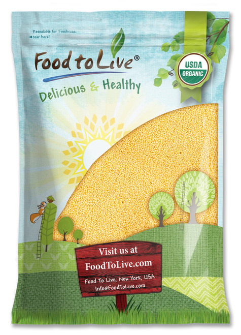 Organic Millet Seeds, 15 Pounds — Non-gmo, Kosher, Raw, Vegan — By Food To Live