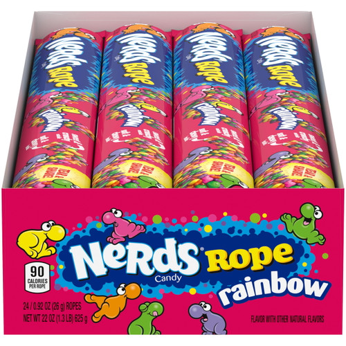 Nerds Rainbow Rope Candy, 0.92 Oz, 24 Ct