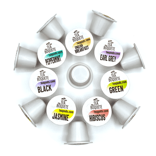 Variety Pack Of Tea Pods Nespresso Compatible - 18 Capsules, 7 Flavors