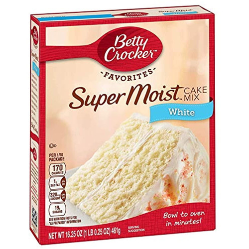 Betty Crocker Super Moist Cake Mix White - Pudding In The Mix 16.25 Oz (pack Of 4) By Betty Crocker