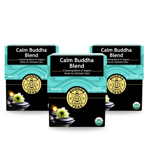 Buddha Teas Calm Buddha Blend Calming Tea Organic Herbal Drink Stress Relief Pack Of 3