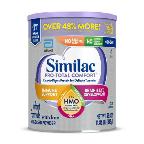 Similac Pro-total Comfort Infant Formula With Iron, 4 Count, 29.8 Oz Cans