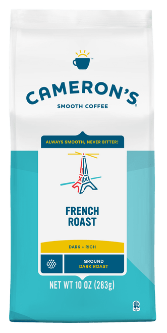 Cameron's Coffee Premium French Roast Ground Coffee, Dark Roast, 10 Oz