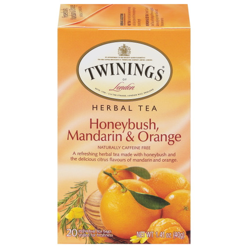 Twinings Of London Honeybush, Mandarin & Orange Herbal Tea Bags, 20 Ct, 1.41 Oz