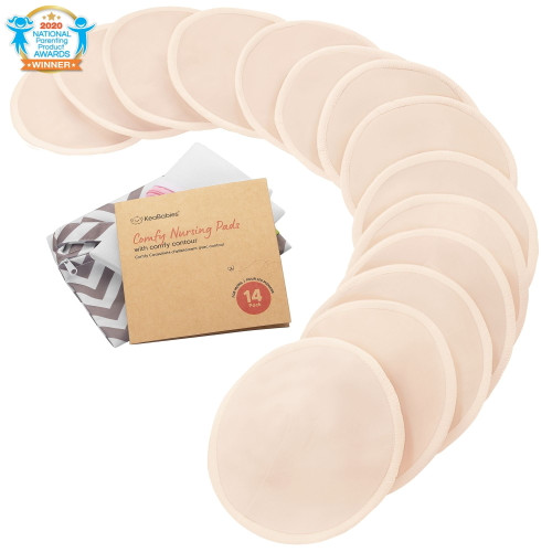 Keababies 14-pack Organic Bamboo Nursing Breast Pads