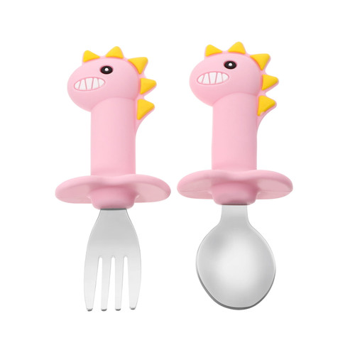 Hemoton 1 Set Training Tableware Chick Learning Spoon Fork Toddler Eating Tool