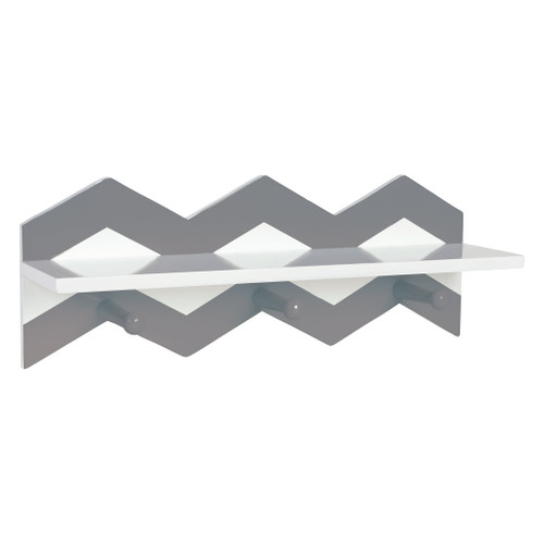 Gray Chevron Wall Shelf