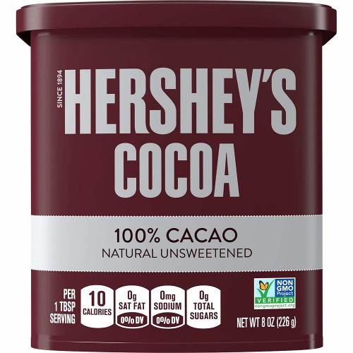 Hershey's Cocoa Powder, Natural Unsweetened - 8 Oz (pack Of 2)