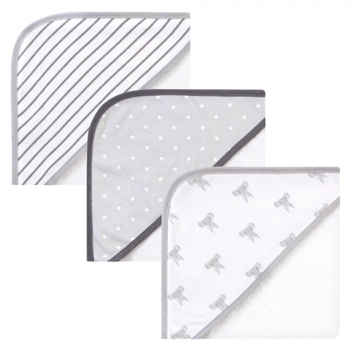 Hudson Baby Infant Unisex Cotton Rich Hooded Towels, Modern Elephant, One Size