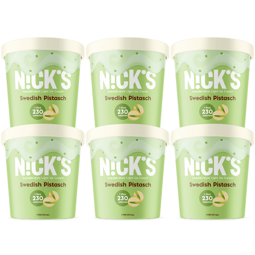 N!ck's Swedish-style Light Ice Cream, Swedish Pistasch, Pint (6 Count)