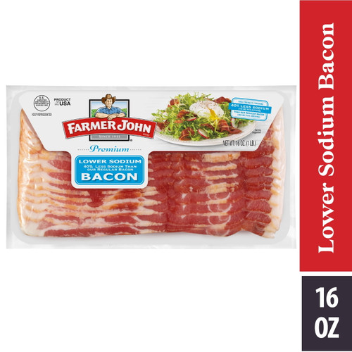 Farmer John Lower Sodium Bacon, 16 Oz