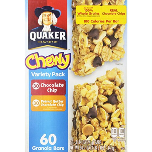 Quaker Chewy Granola Bars Sixty Bar Variety Pack (.84 Oz Each)