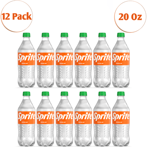 Sprite Tropical Mix, 20 Fl Oz, Pack Of 12