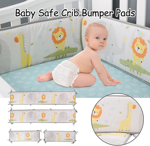 Chiccall Deals Of The Day Home Essentials Crib Bed Fence Soft Bag Stitching Bed Bed Surround Breathable Cotton Anti-collision Baby Bed Surround Kit Home Organizations