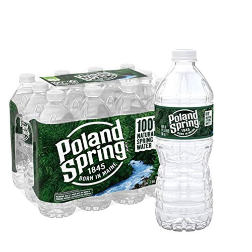 Poland Spring 100% Natural Spring Water, 16.9 Fl Oz, 24 Count