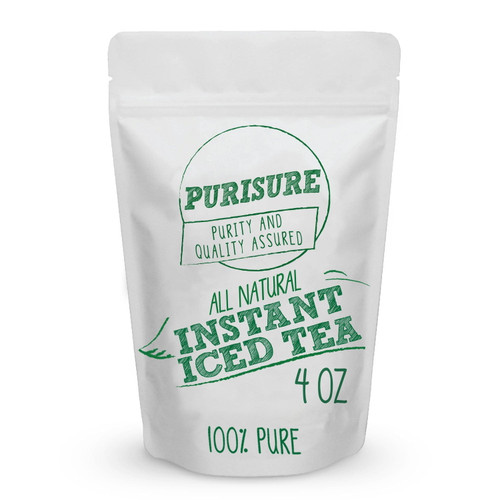 Purisure All-natural Instant Iced Tea Powder | Zero-calorie, Zero-carb, & Zero-cholesterol Ground Tea Leaves Extract | Pure Black Tea Powder For Hot & Cold Drinks, Lattes, & Smoothies | 192 Servings
