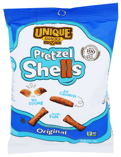 Unique Snacks - Unique Pretzels Original Pretzel Shells, Homestyle Baked, Vegan, Certified Ou Kosher And Non-gmo, 2.12 Ounce Bags, 50.88 Ounce Total (pack Of 24)