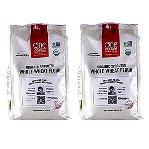 One Degree Organic Foods Sprouted Whole Wheat Flour, 80 Ounce (2-pack)
