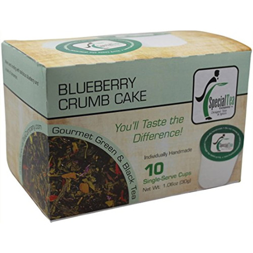 Special Tea Green Tea Single Serve Cup, Blueberry Crumb Cake, 1.06 Ounce