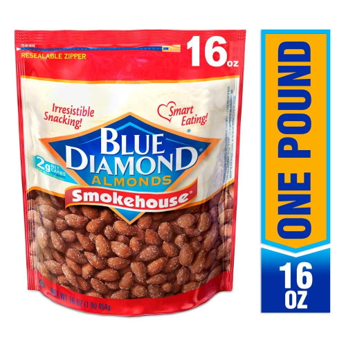 Blue Diamond Gluten Free Almonds, Smokehouse, 16 Ounce