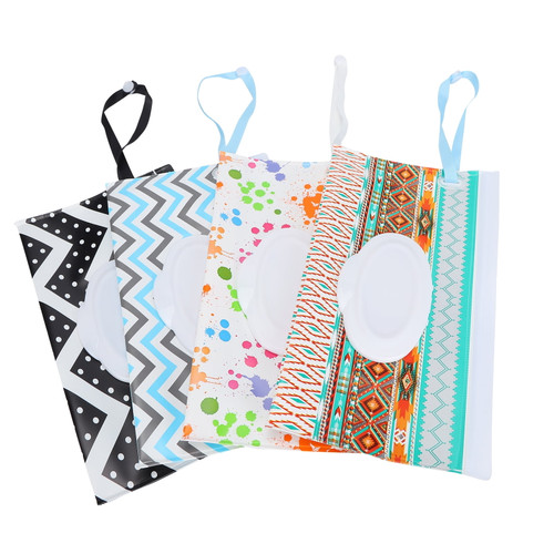 Wet Wipe Dispenser Bag, Sealed Zipper Refillable Wet Wipe Holder  For Bathrooms For Kitchens For Baby Rooms