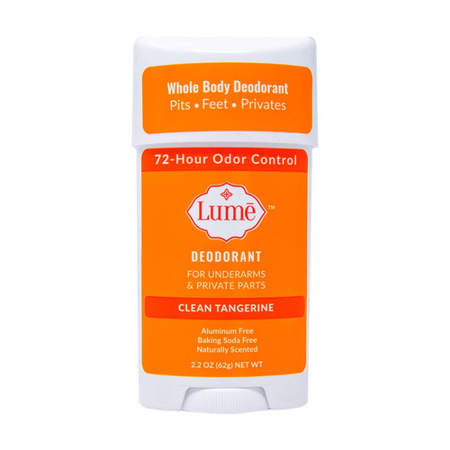 Lume Natural Deodorant - Underarms And Private Parts - Aluminum-free, Baking Soda-free, Hypoallergenic, And Safe For Sensitive Skin - 2.2 Ounce Stick (clean Tangerine)