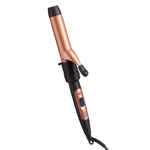 Kiss Usa 5-in-1 Tourmaline Ceramic Spring Hair Curling Iron With Interchangeable Barrels, Rose Gold