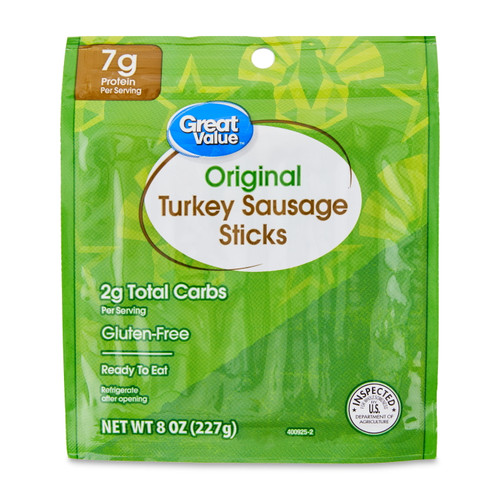 Great Value Original Turkey Sausage Sticks, 8 Oz