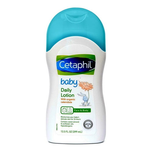 Cetaphil Baby Daily Body Lotion With Organic Calendula, Sweet Almond Oil, 13.5 Oz, 3 Pack