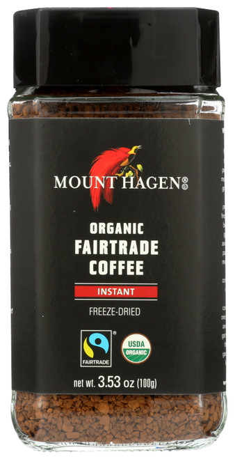 Mount Hagen Organic Freeze Dried Instant Coffee, 3.53 Oz Jar