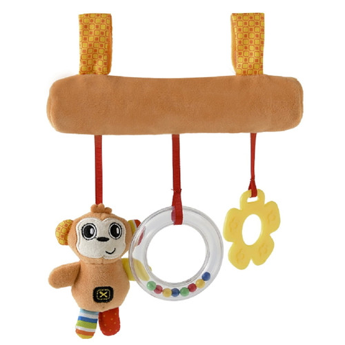 Mersariphy Cartoon Animal Baby Sound Hanging Car Bed Safety Seat Plush Hand Bell Kid Toy