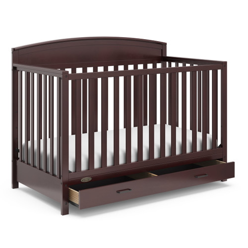 Graco Benton 5-in-1 Convertible Baby Crib With Drawer, Espresso