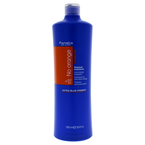 Fanola No Orange Color Protection Blue Shampoo With Coconut Oil, 33.8 Fl Oz