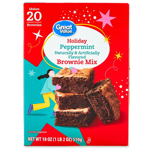 Great Value Holiday Peppermint Brownie Mix, 18 Oz