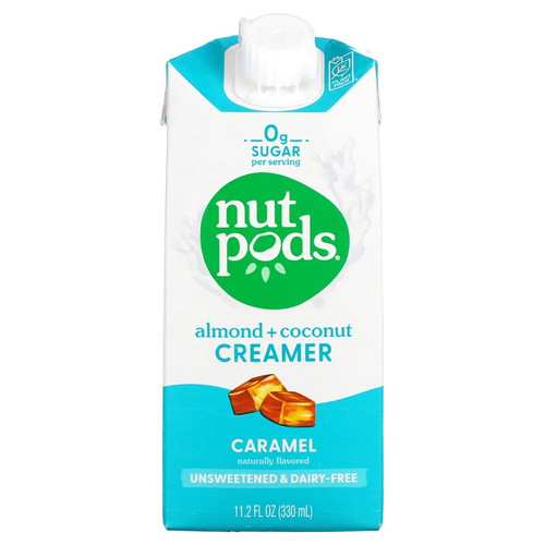 Nutpods, Almond + Coconut Creamer, Unsweetened, Caramel, 11.2 Fl Oz