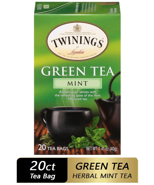Twinings Green Tea With Mint Tea Bags, 20 Ct