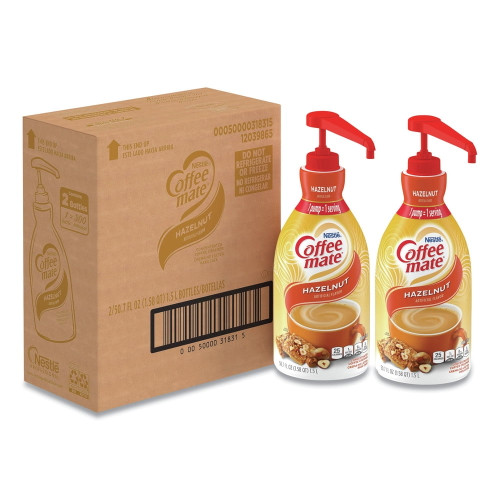 Coffee-mate Hazelnut Creamer (w/ Pump Bottle), 50.7 Fl Oz