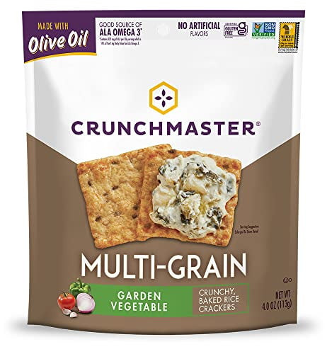 Crunchmaster Multi-grain Crackers, Garden Vegetable, 4 Ounce